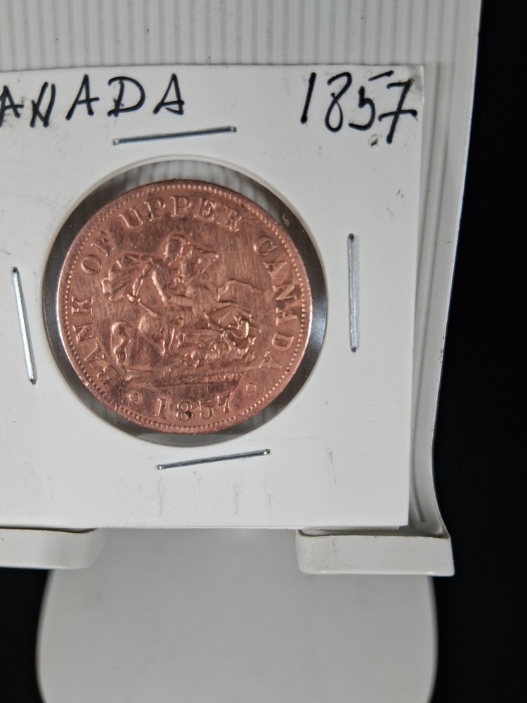 1857 CANADA 1/2 PENNY TOKEN