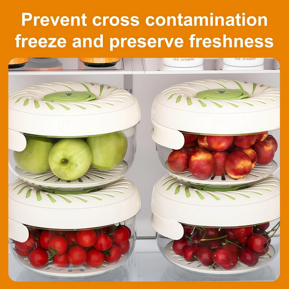 Fruit Storage Containers with Ice Tray - Strainers & Colanders 2-in-1 Fruit a...
