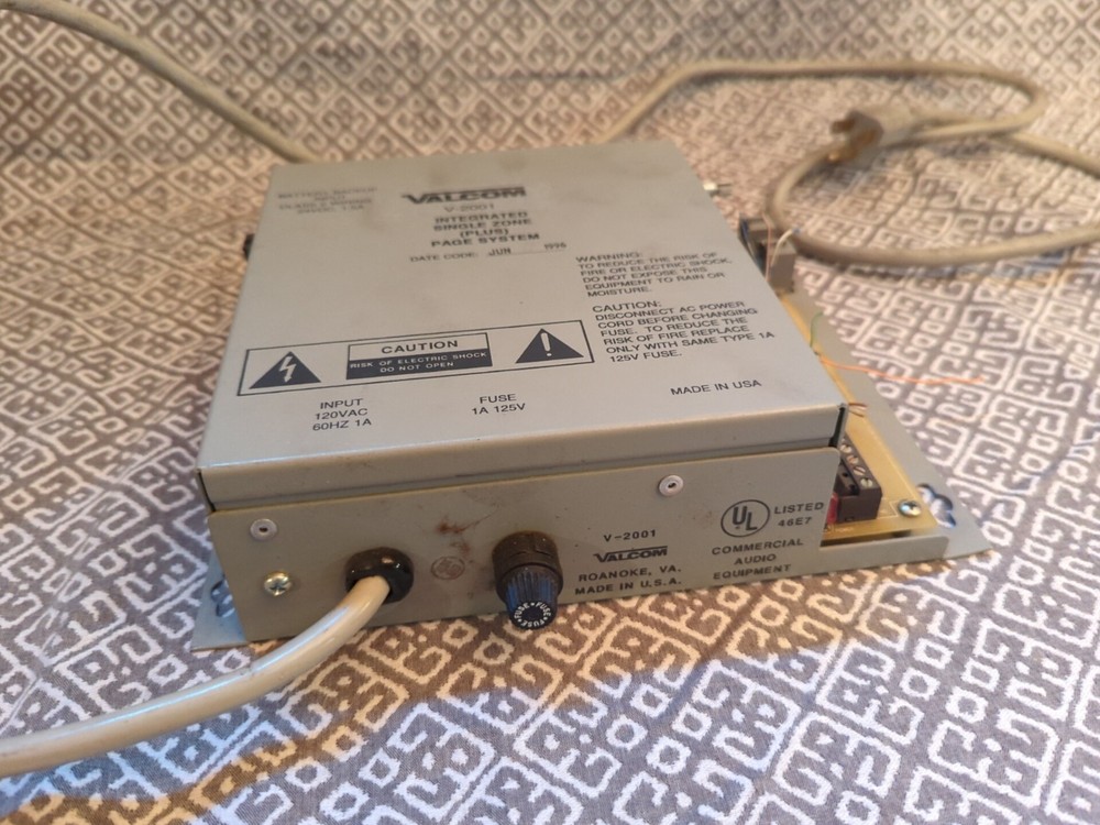 Valcom V-2001 Integrated Single Zone Page System