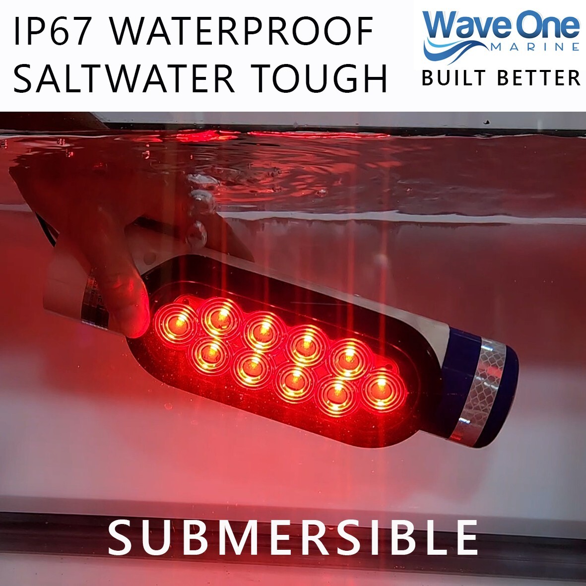 Wave One Marine | Boat Trailer Guide Post LED Pole Light Set, (DOT SAE APPROVED)