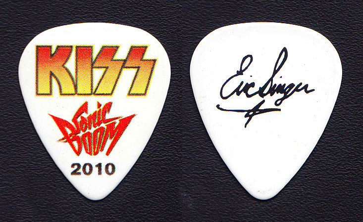KISS Eric Singer Signature Sonic Boom White Guitar Pick - 2010 Tour