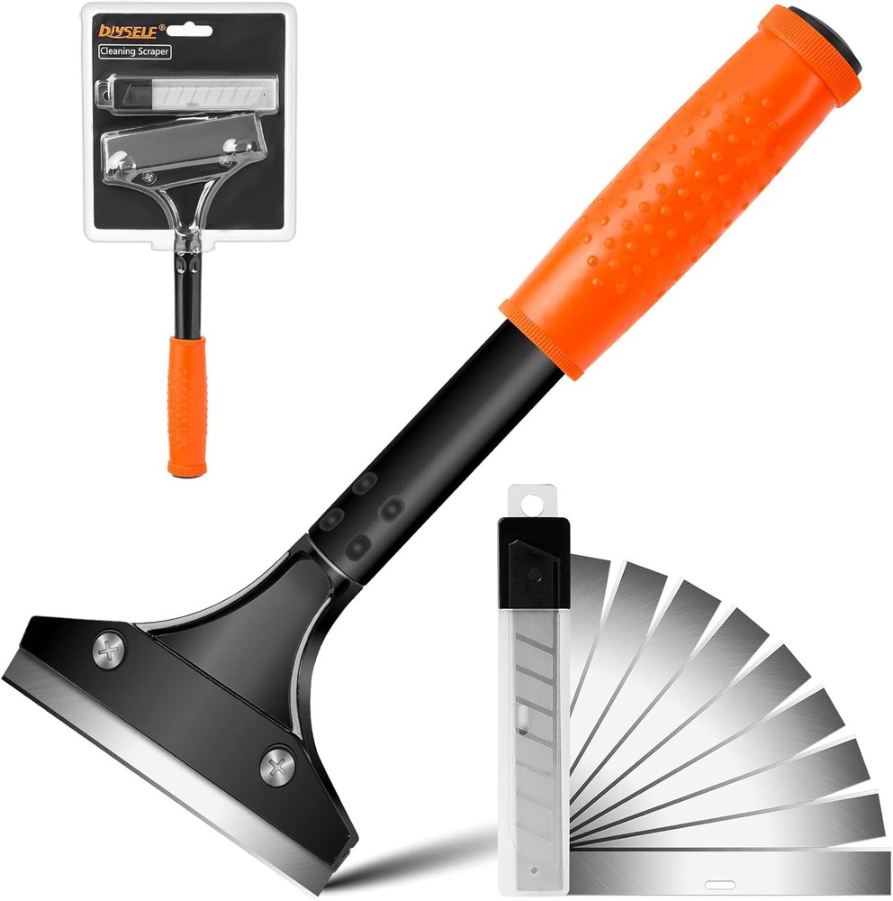DIYSELF Razor Blade Scraper, Floor Scraper, Scraper Tool for Cleaning, Glass Scr