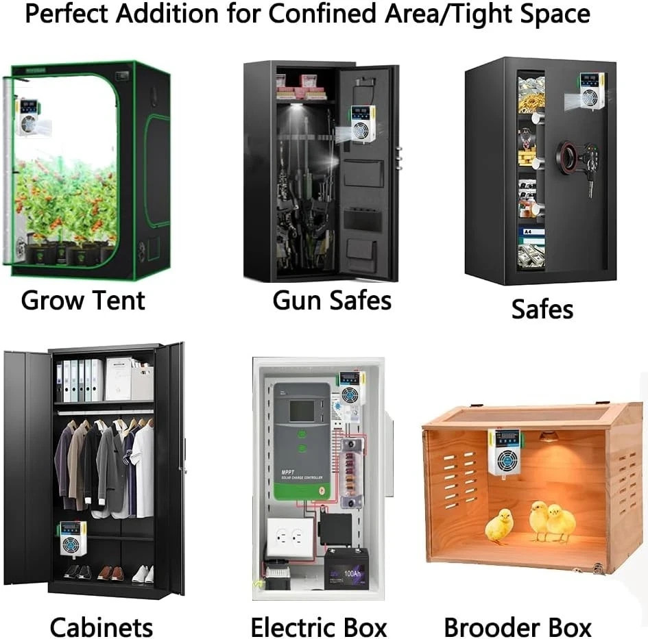 Grow Tent Dehumidifier, Smart Temp and Humidity Controller with External Heating