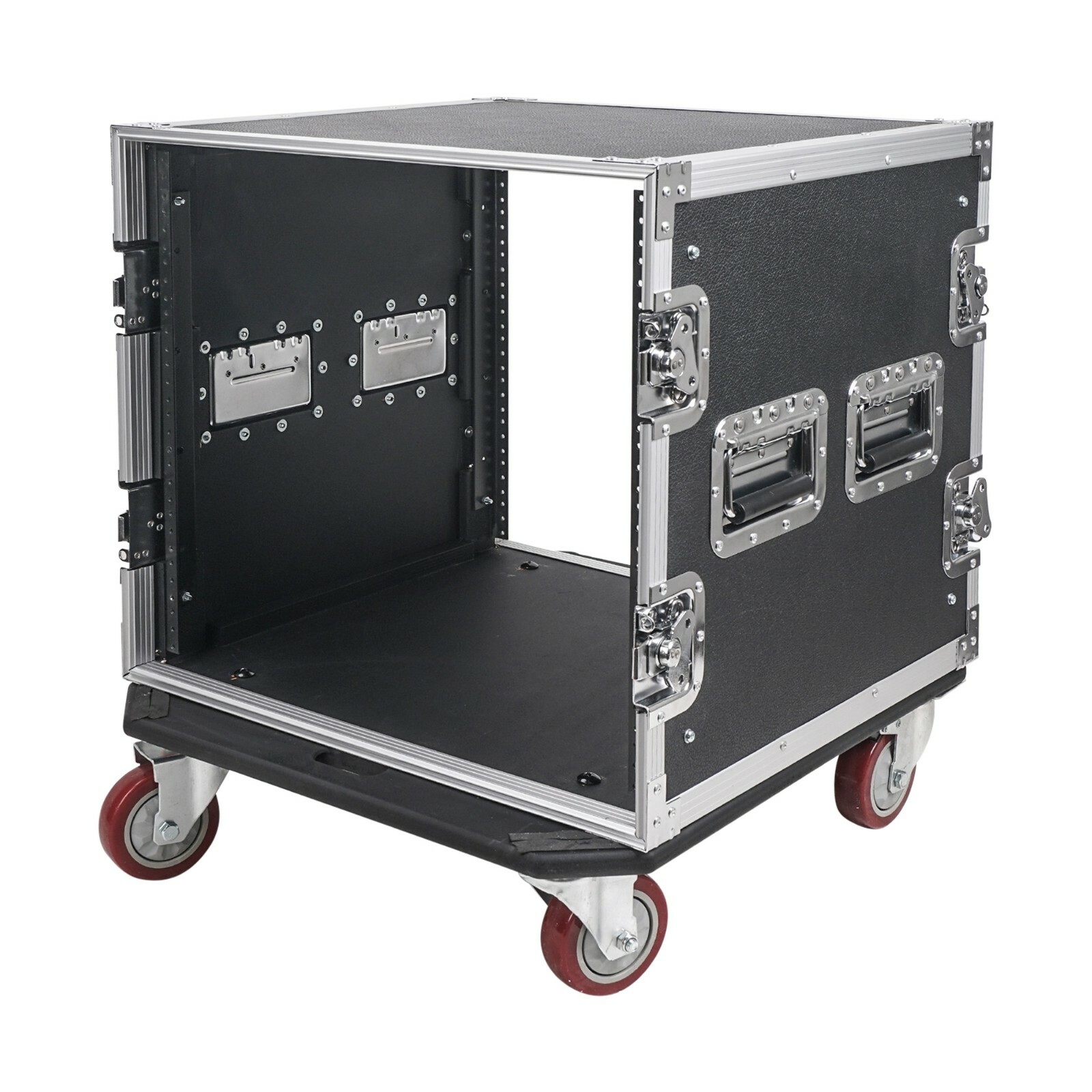 Sound Town 10U Rack/Road Case, with 21” Depth, Casters, Plywood (STRC-10UW)