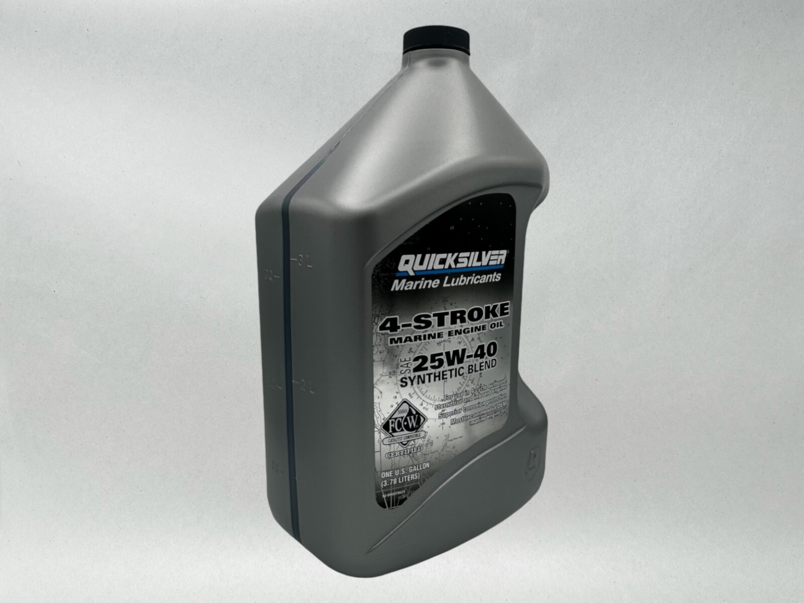 Quicksilver OEM 25W-40 Synthetic Marine Engine Oil, 1 Gallon 8M0078623-2PACK