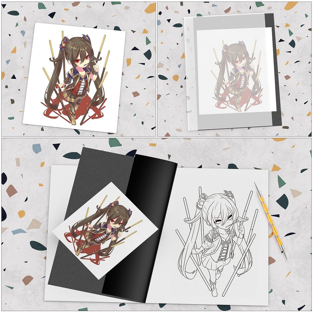 200 Sheets Carbon Paper Black Graphite Transfer Tracing and