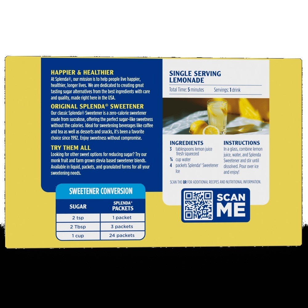 Zero Calorie Sweetener, Sugar Substitute Packets - 200CT