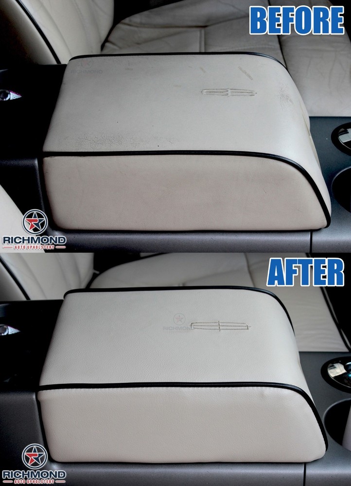 2006 Lincoln Mark LT -Center Console Storage Compartment Leather Lid Cover, Tan