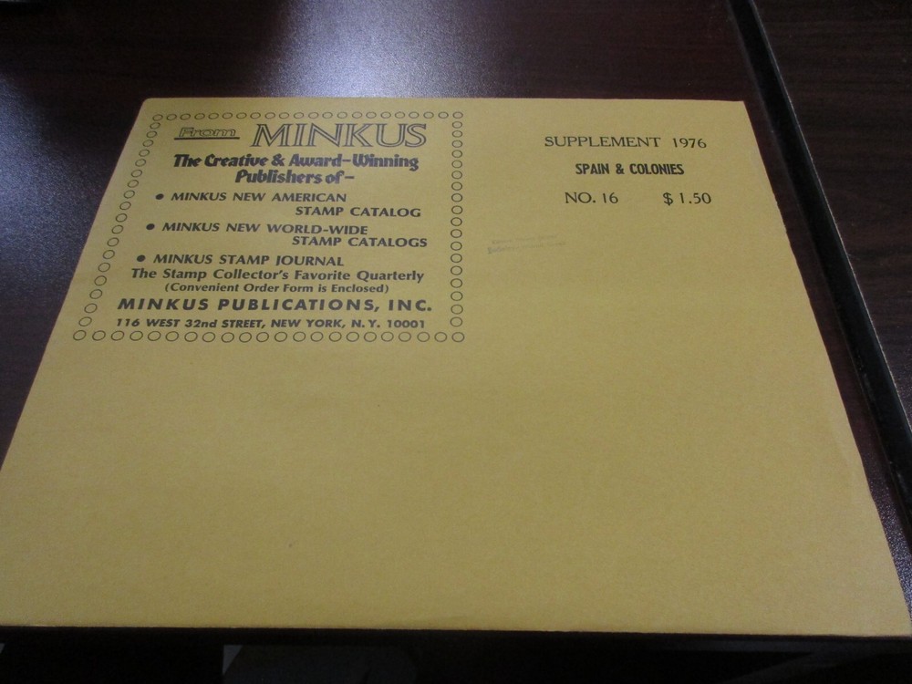 "MINKUS"  1976  SUPPLEMENT SPAIN & COLONIES #16   W/FREE SHIPPING!!!