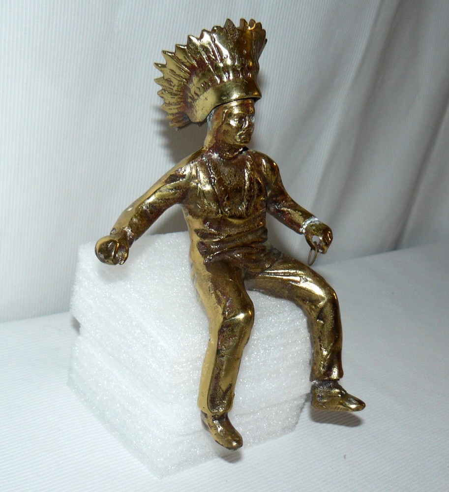 Metal Native American Chief Sitting Position