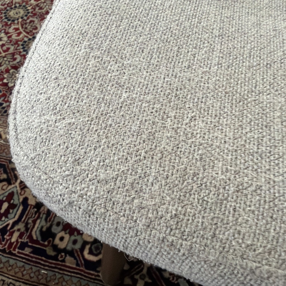 Upholstered Wood Footstool Gray/Brown - Baxton Studio