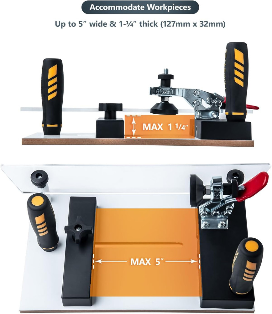 Rail Coping Sled for Router Tables, Router Coping Sled, Precise Cutting for Cabi