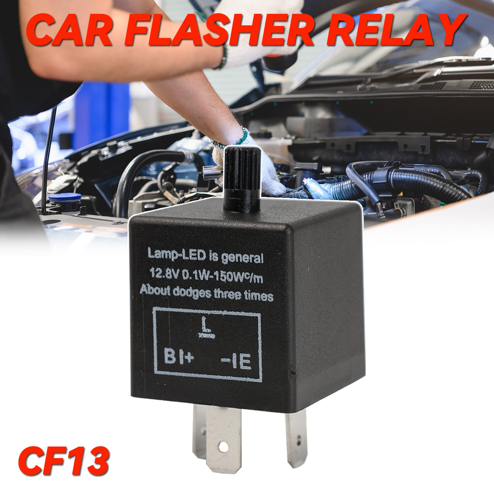 3 Pin Car Flasher Relay Fix Light LED Lamp Turn Signal Hyper Flash CF13 JL-02