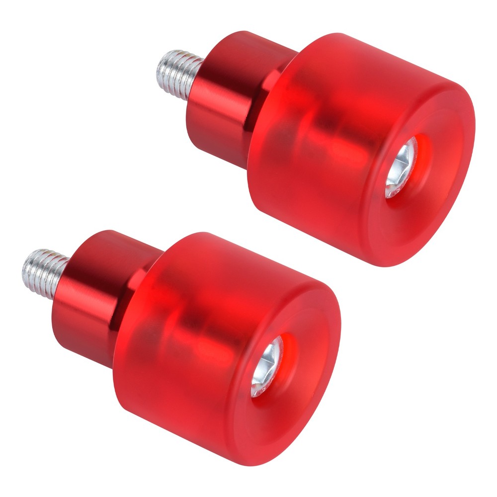 2x Engine Protective Guards Crashs Bars Red Protector 12mm End Balls For Harley
