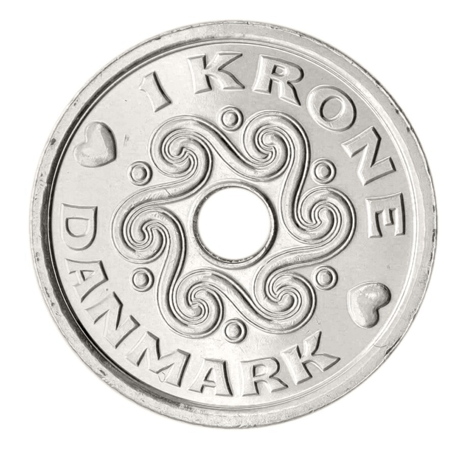 Denmark 1 Krone, 2021, KM #873, Mint