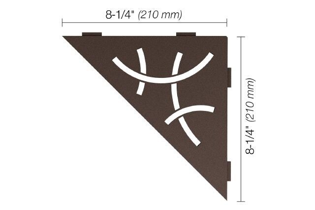 Schluter SHELF-E - Triangular Curve Design - Bronze - SES1D6TSOB