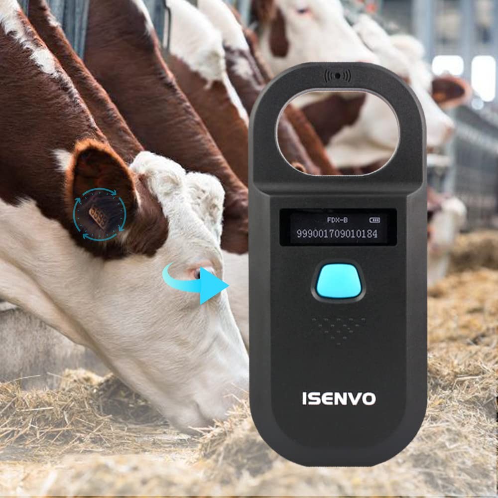 Pet Microchip Scanner Rechargeable RFID EMID Micro Chip Reader Scanner 134.2k...