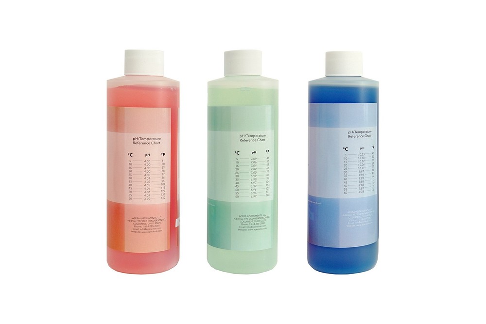 Apera Instruments, LLC-AI1109 8oz. pH Calibration Buffer Solution Kit (pH...