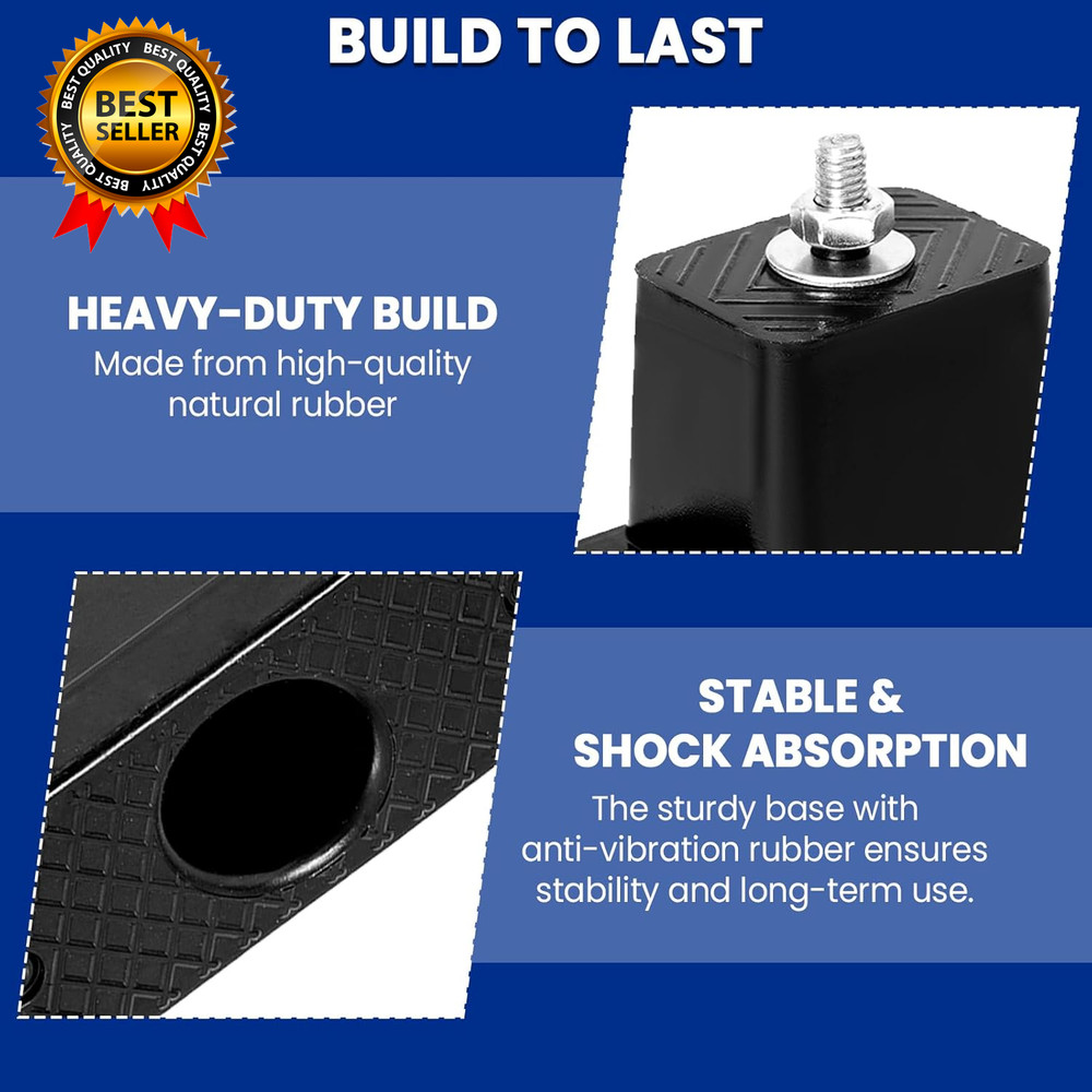 Mini Split Wall Mounting Bracket 4 Pack Rubber Vibration Isolator Mini Split Pad