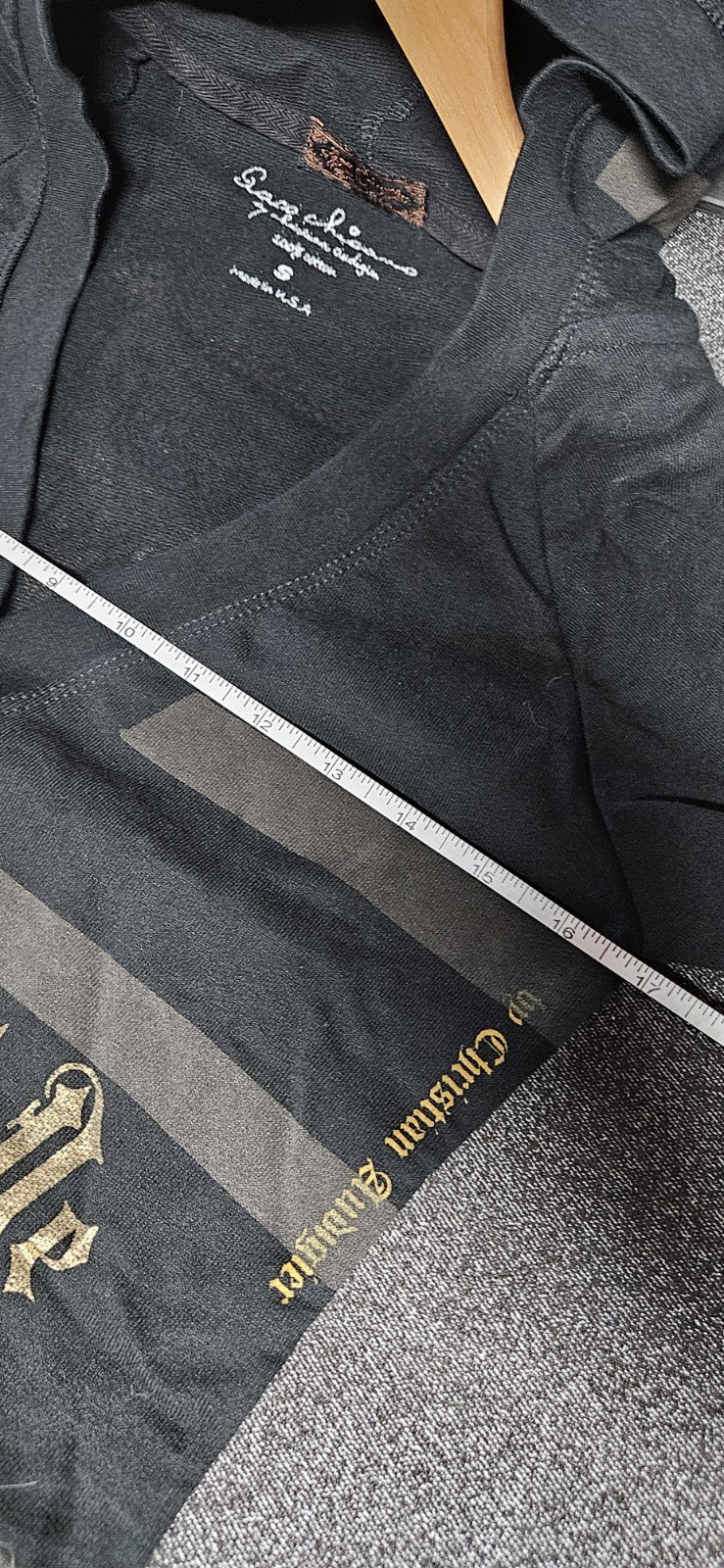 Paco Chicano by Christian Audigier V-Neck Hoodie Angel Floral Black L