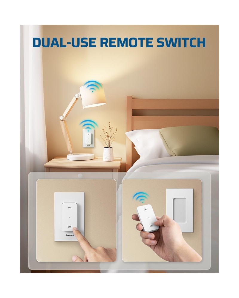 DEWENWILS Remote Control Light Socket, Remote Control Light Bulbs, Wireless L...