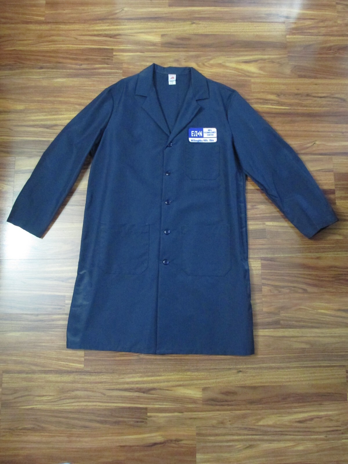 Vintage Blue Eaton Technologies Laboratory Lab Coat - Size 46 - Red Kap