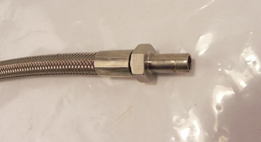 Flex Pression SS Braided Hose Assembly 3/8" x 24"