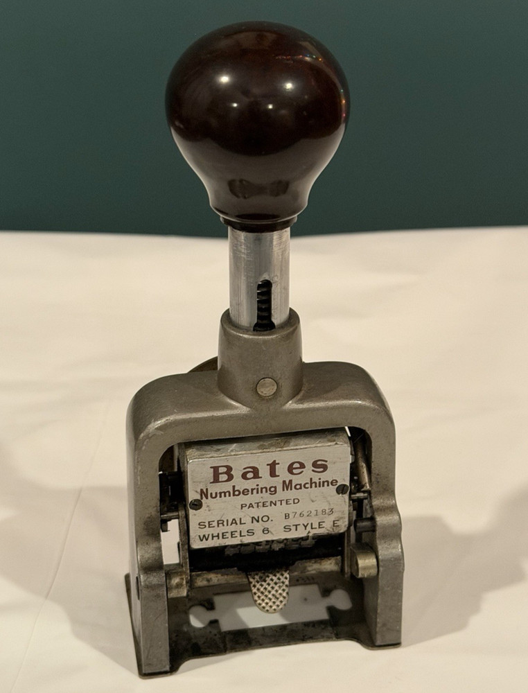 Vtg Bates Numbering Machine Stamp Wheels 6 Style E