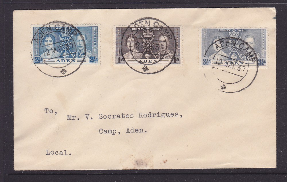 ADEN 1937 CORONATION COVER