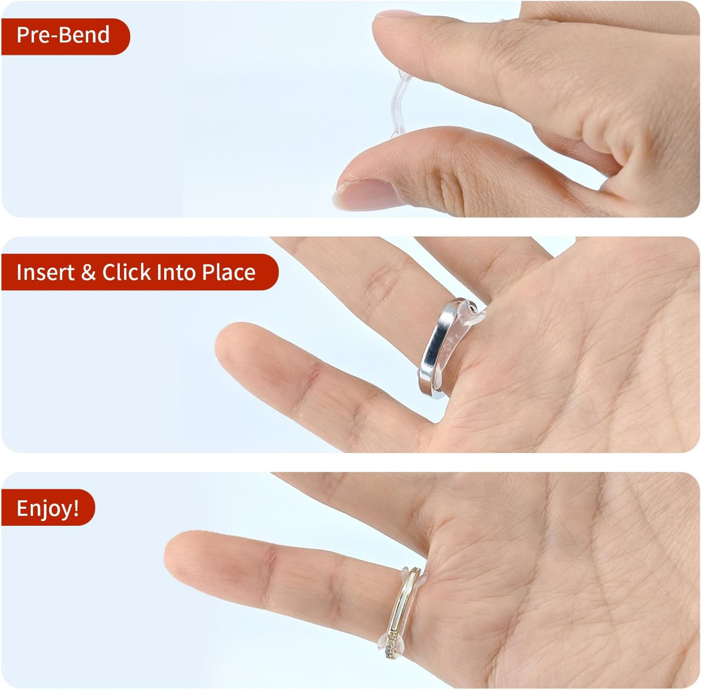 12PCS Ring Size Adjuster Clear Invisible Band Resizer Multi Size Set