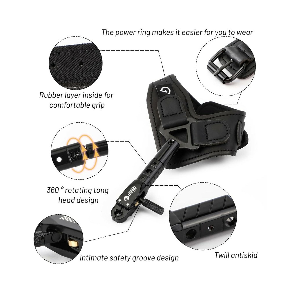 LWANO Archery Compound Bow Release Aids Trigger Black