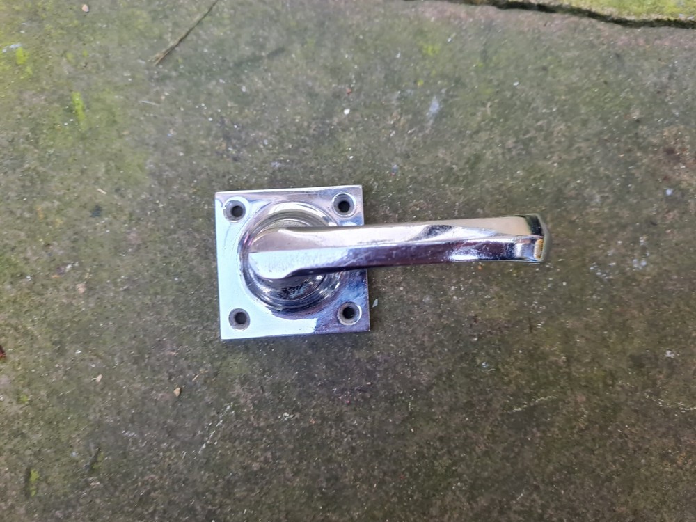 One Single old chrome vintage door handle Lever