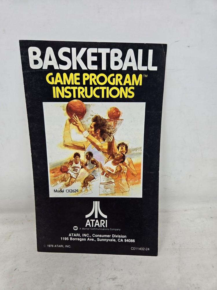 Basketball Atari 2600 (Atari, 1978) Manual Instructions Only No Game Replacement