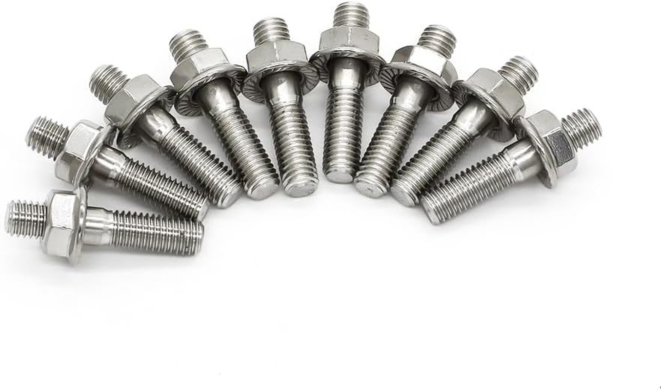 Exhaust Manifold Stud Kit 9 Pcs 304 Stainless Steel Exhaust Manifold Bolts for H