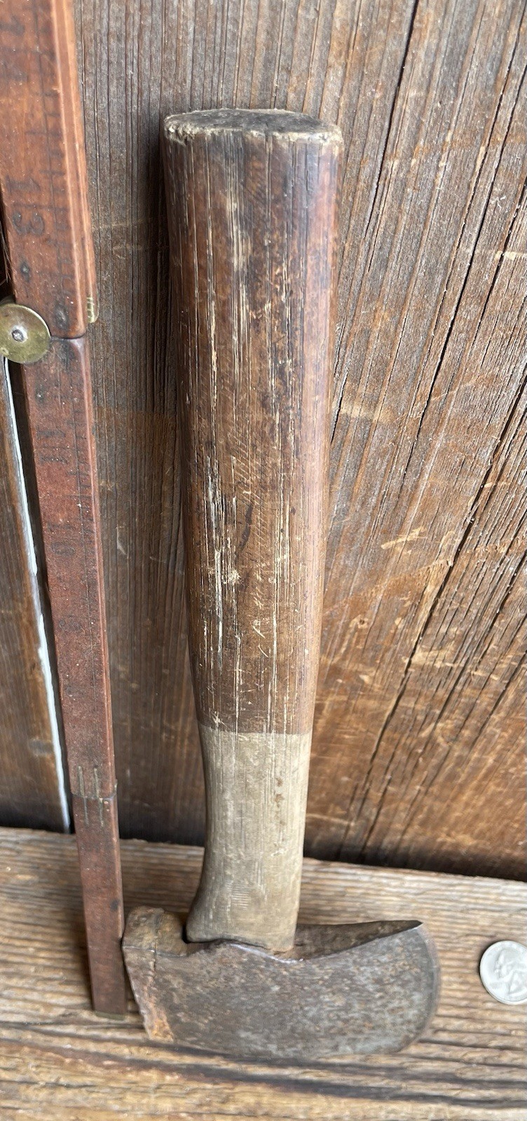 Revolutionary War 18th Century Nice Forged Iron Belt Axe Orig Handle ~ Rare