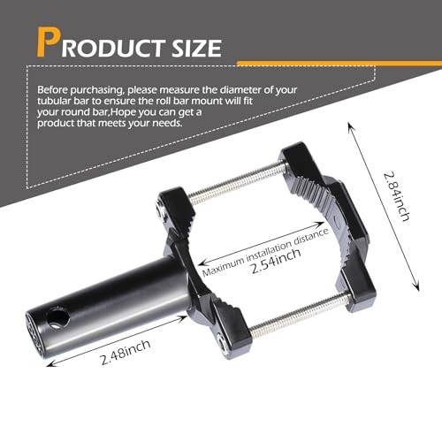 2 PCS Motorcycle Spotlight Mount Brackets, Shock-Absorption Light Bar Mount