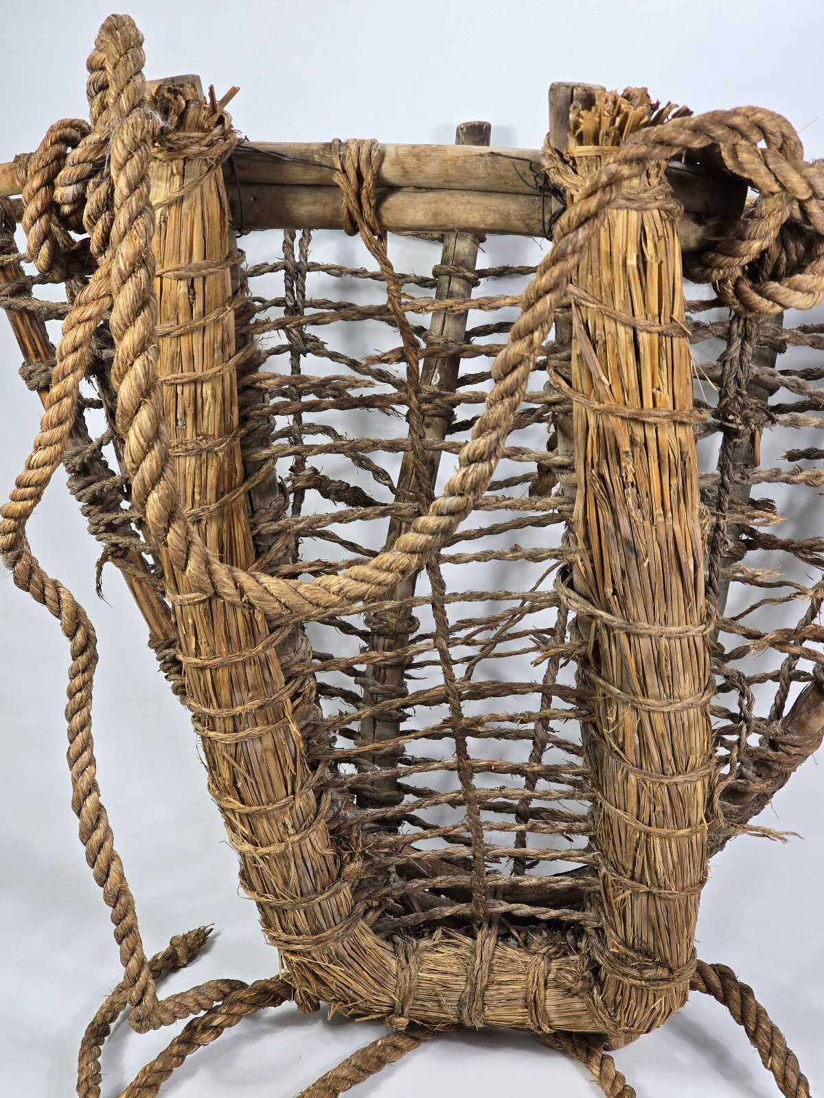 Antique 1920's Era Pacific Northwest Salish Native Handmade Large Burden Basket