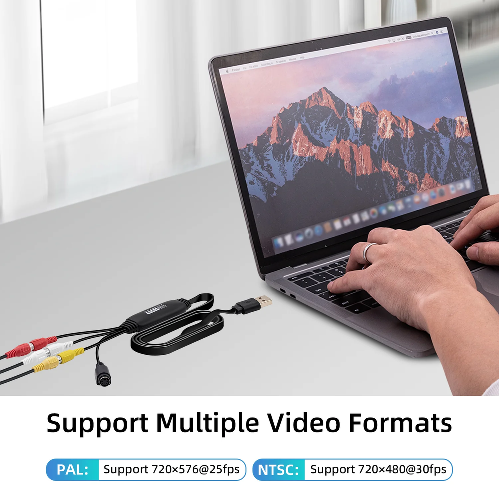 USB 2.0 Audio Video Capture Card Device Converter for Mac/PC/ Windows/Android