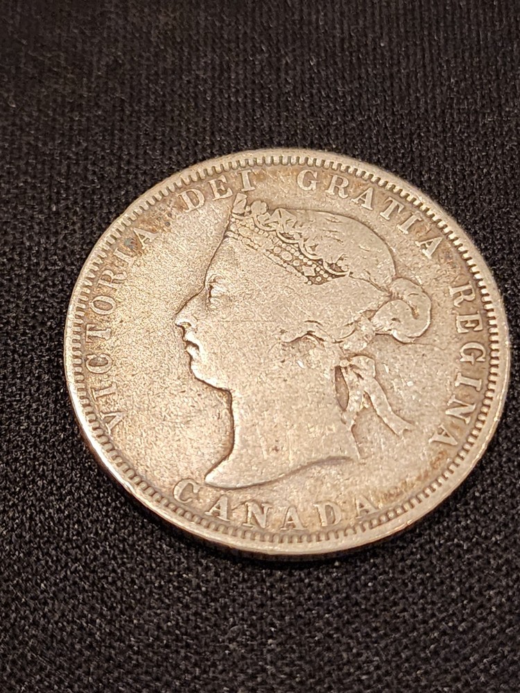 1883H Canada 25 Cents Silver Coin