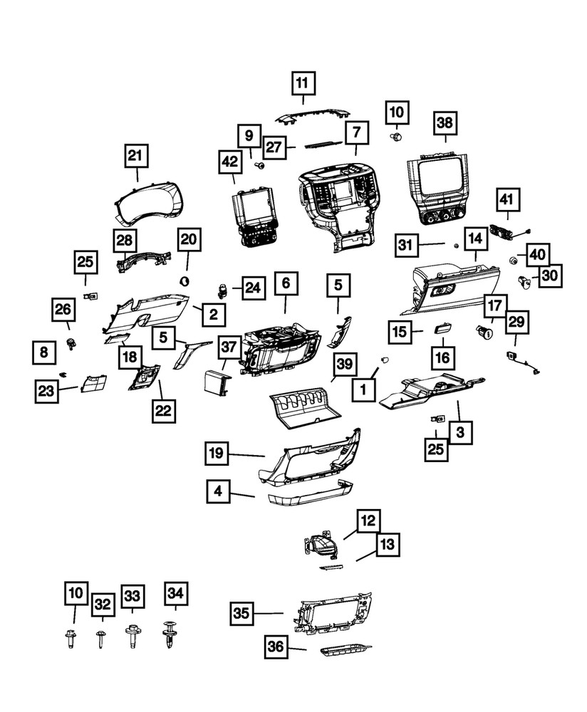 Genuine Mopar Applique Bezel 68469676AA