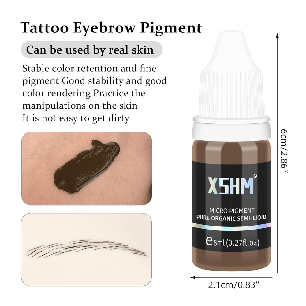Professional Microblading Eyebrow Pen Kit with Natural Pigments & Practice Tools
