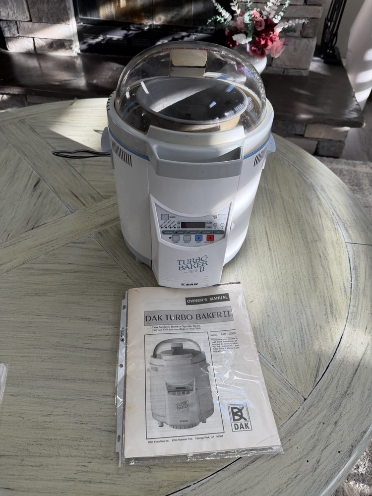 DAK Turbo Baker II FAB-2000 Bread Machine & Dough Maker W/Manual