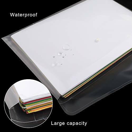 50pcs Poly Envelope,Clear Plastic Envelope Folder,Waterproof,Letter Size,A4 Size