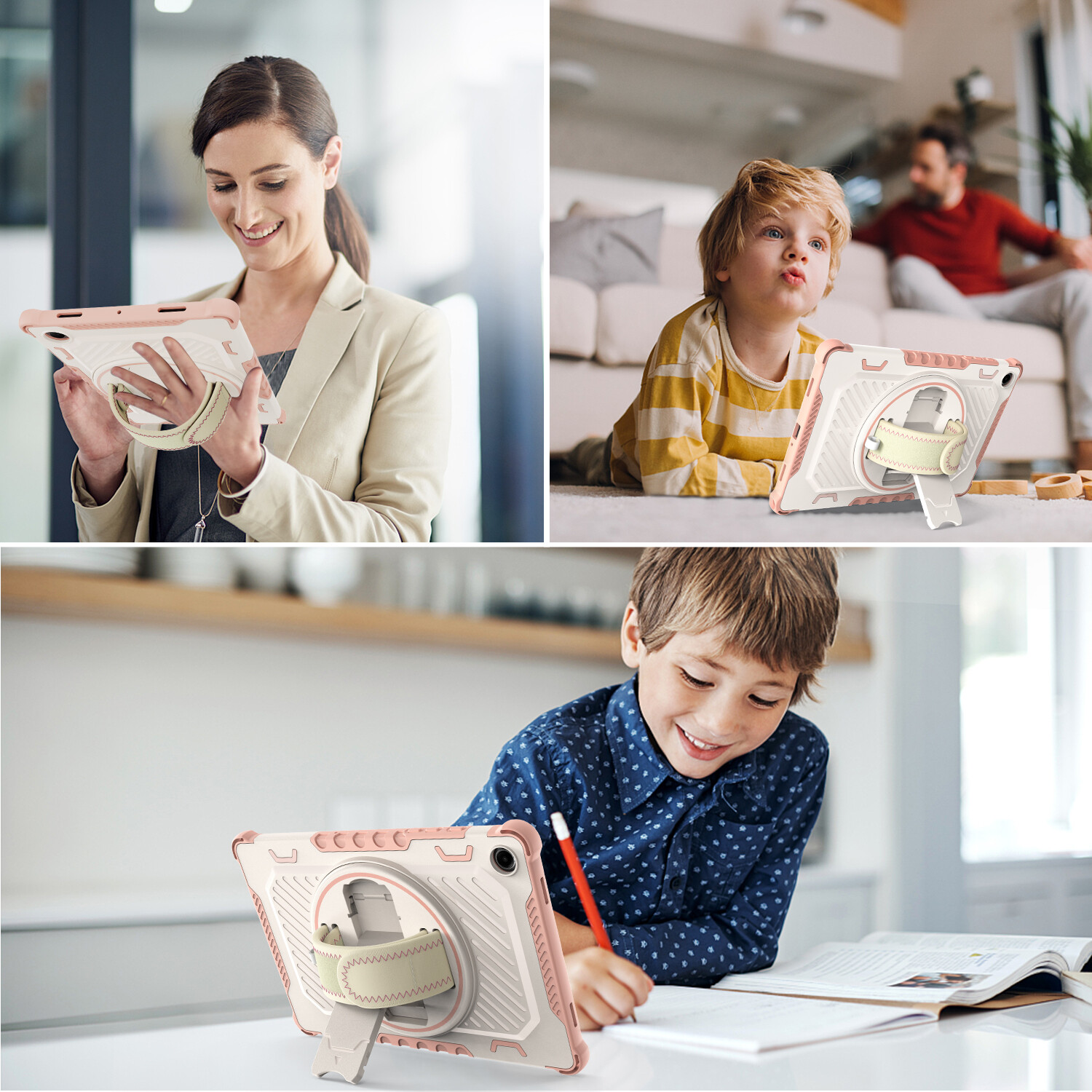 For Samsung Galaxy Tab A9+ 2023 11" Rugged Stand Case Cover /HD Screen Protector