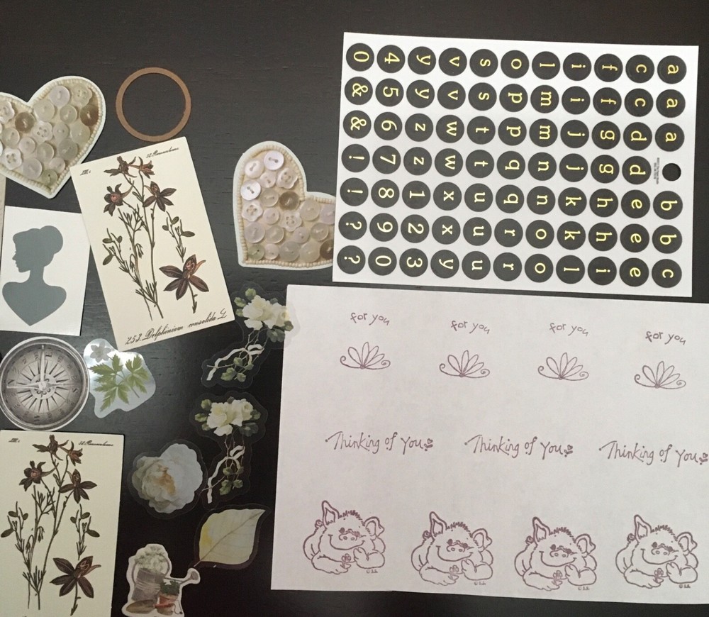 Brown scrapbook supply lot