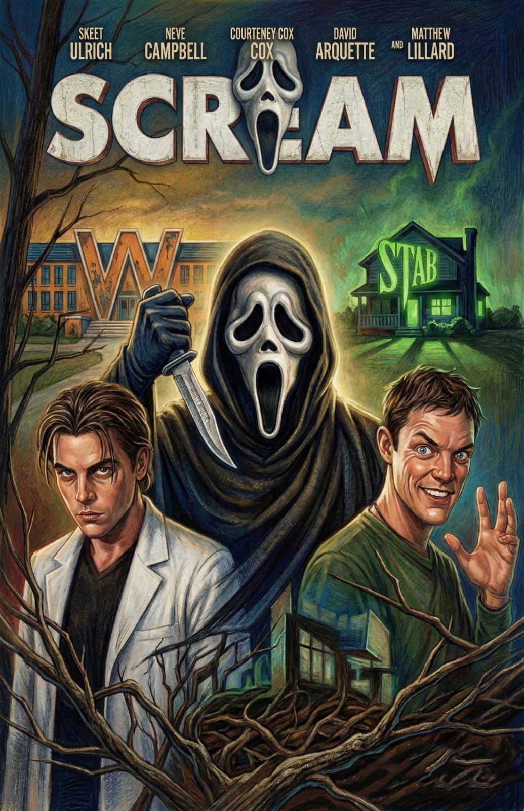 Scream Ghostface Horror Movie Poster Print Matte Glossy 11x14 11x17 13x19