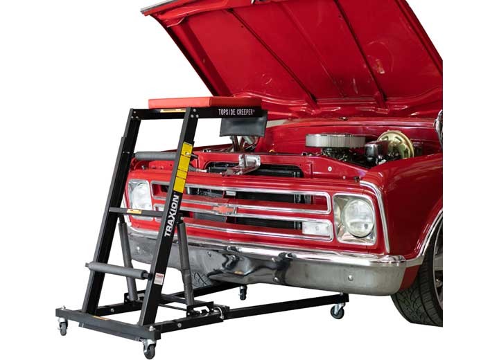 Traxion Topside Creeper Adjustable Fold Engine Bay Mechanic Garage Ladder 3-100