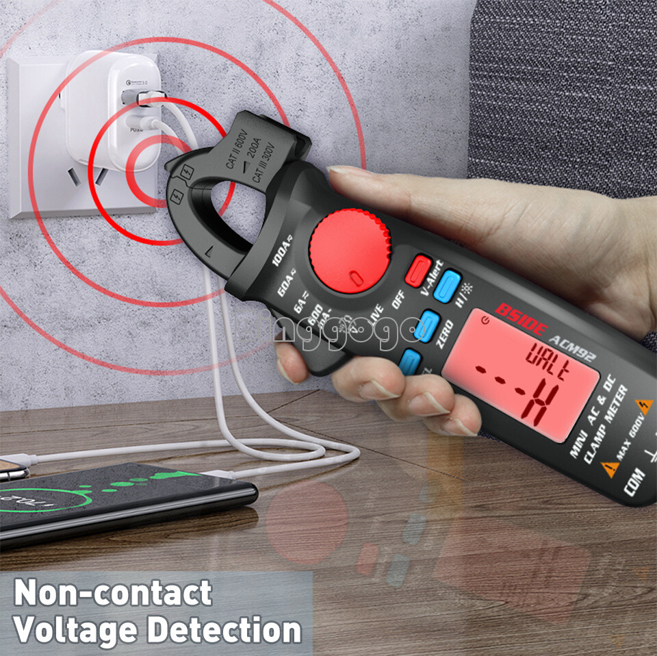 Digital Clamp Meter AC DC Current Ammeter Multimeter Voltage 6000 DC/AC 100A 1mA
