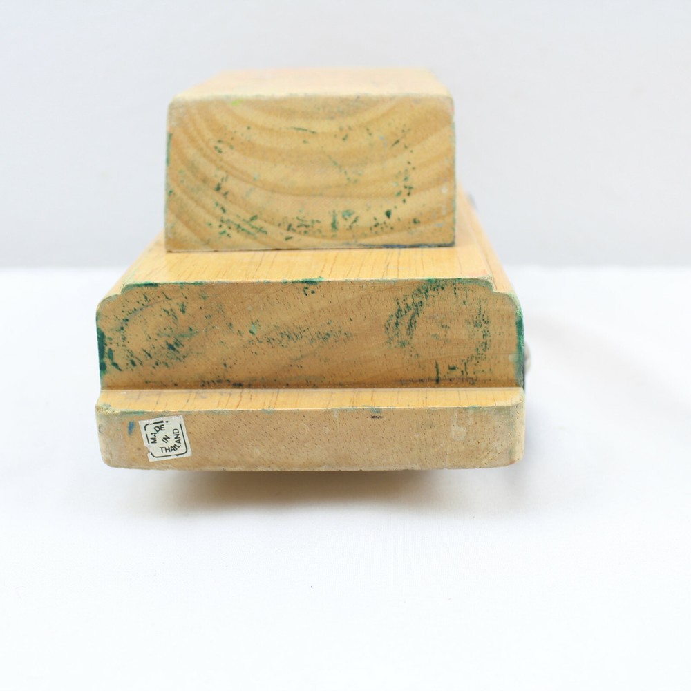Wooden Car Solid Wheels Montessori Toy Learning 8.5"
