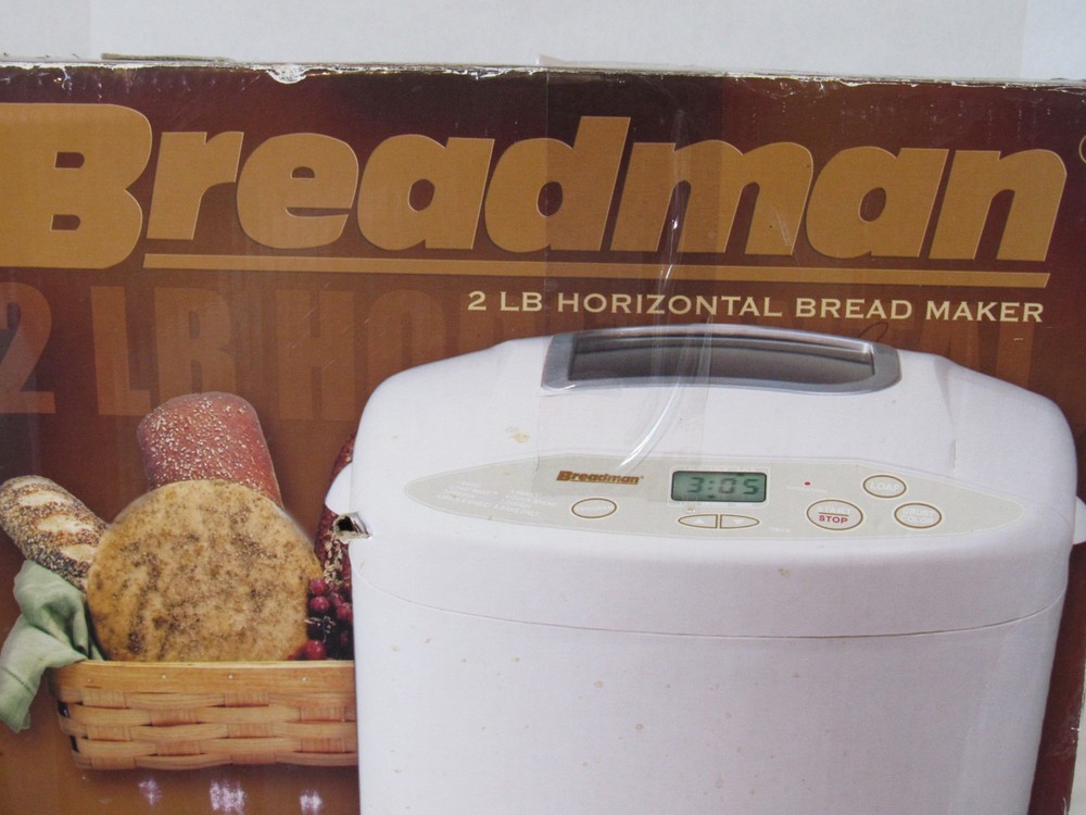 Breadman Bread Maker 3 Horizontal Loaf Sizes 8 Functions TR520 2lb Model NEW